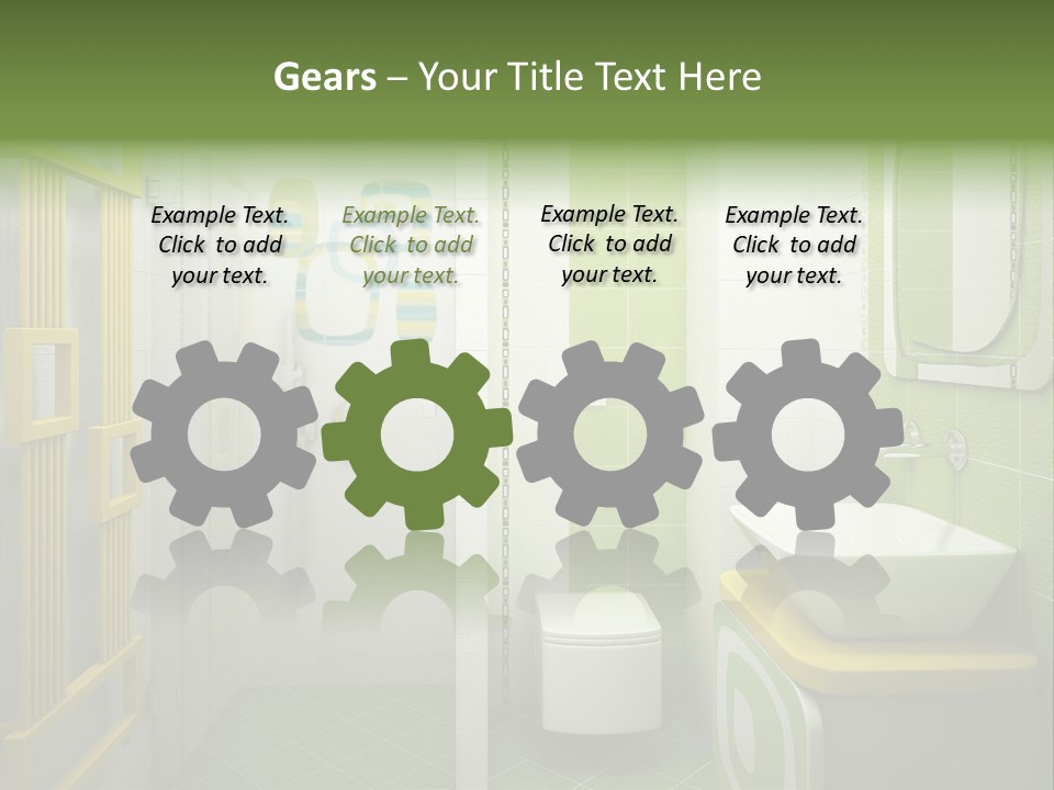 Mirror Tub Apartment PowerPoint Template