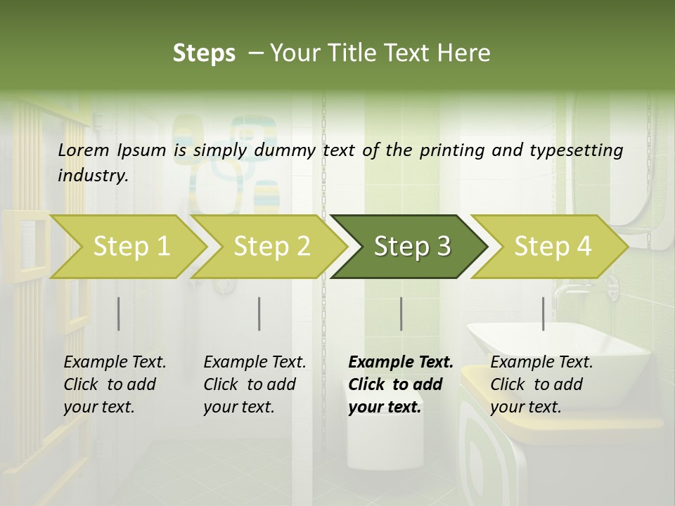 Mirror Tub Apartment PowerPoint Template