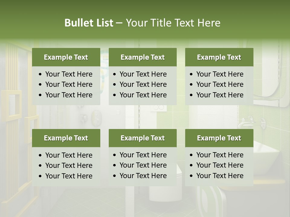 Mirror Tub Apartment PowerPoint Template