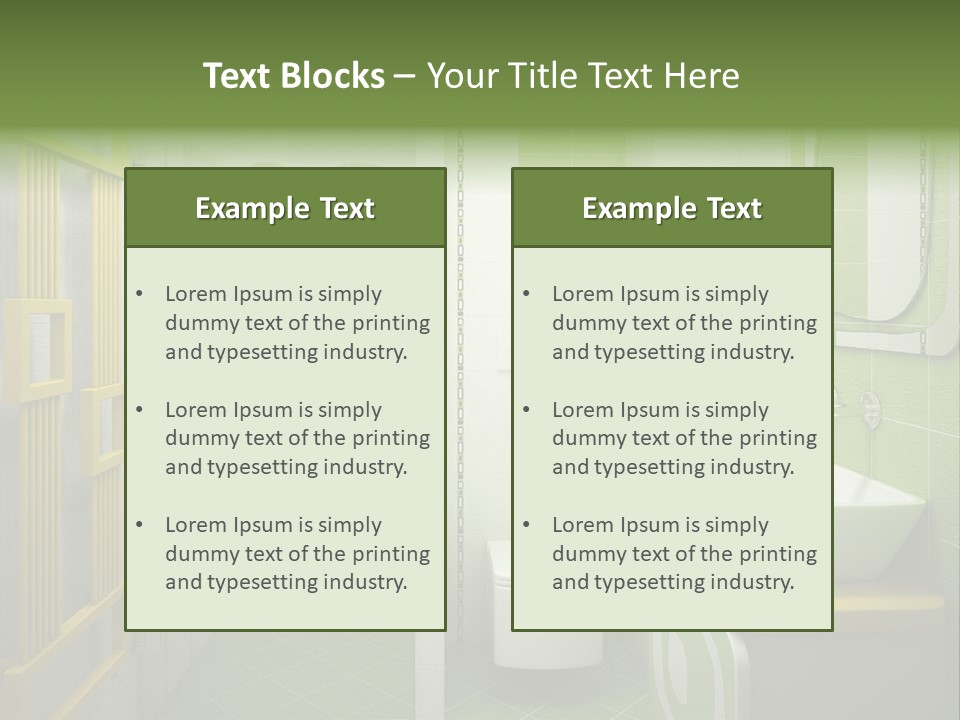 Mirror Tub Apartment PowerPoint Template