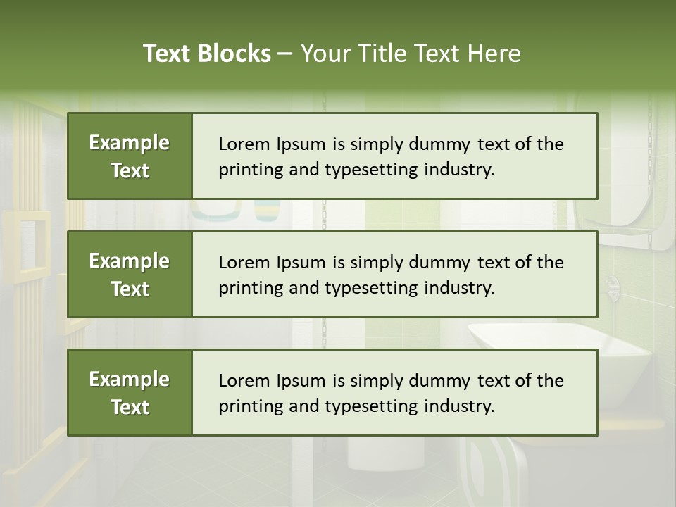 Mirror Tub Apartment PowerPoint Template