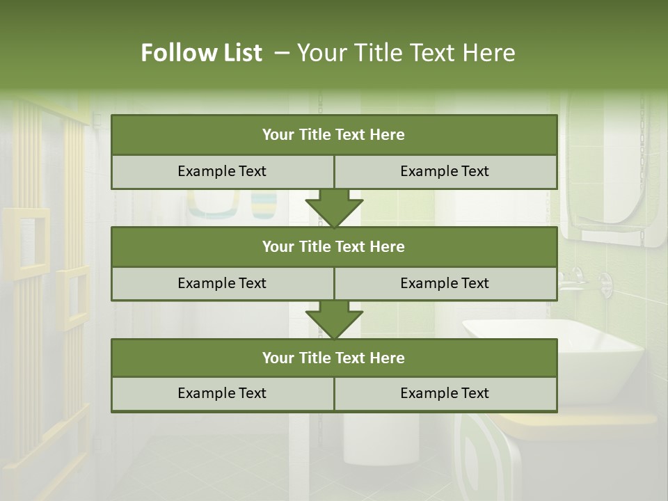 Mirror Tub Apartment PowerPoint Template