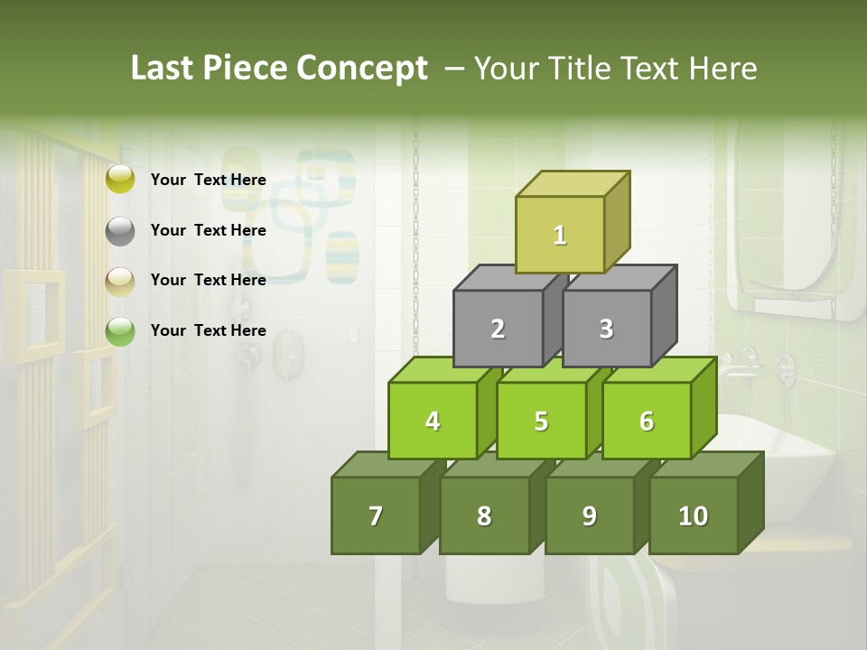Mirror Tub Apartment PowerPoint Template