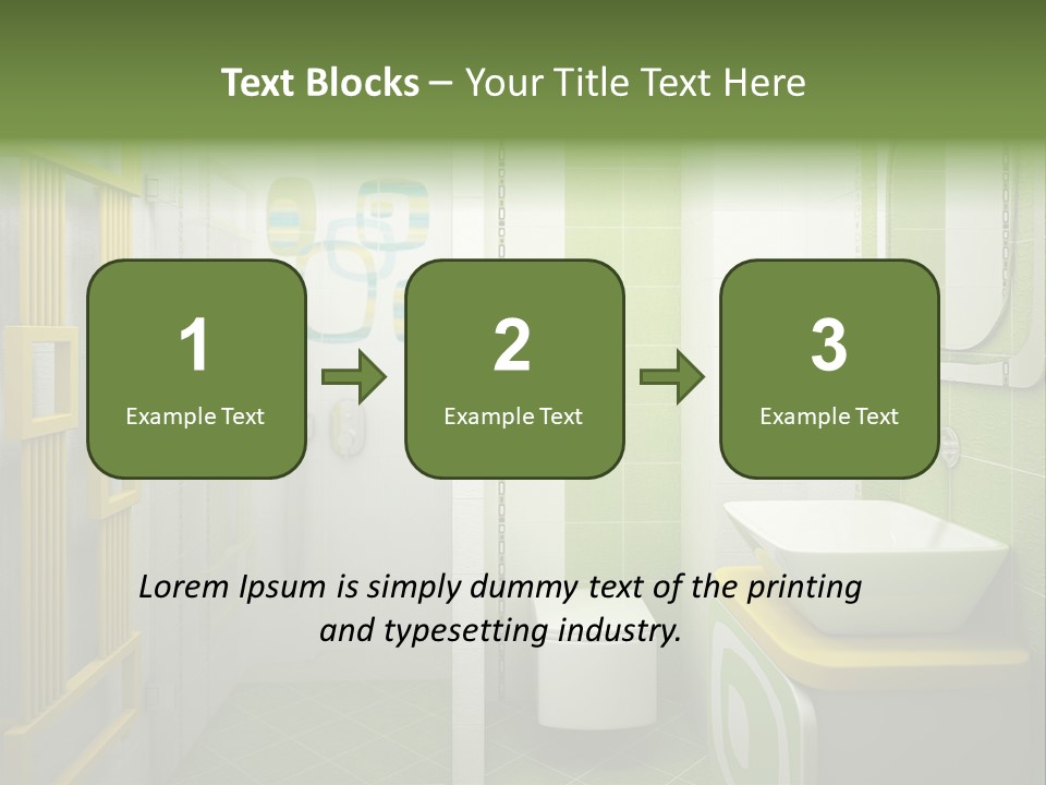 Mirror Tub Apartment PowerPoint Template