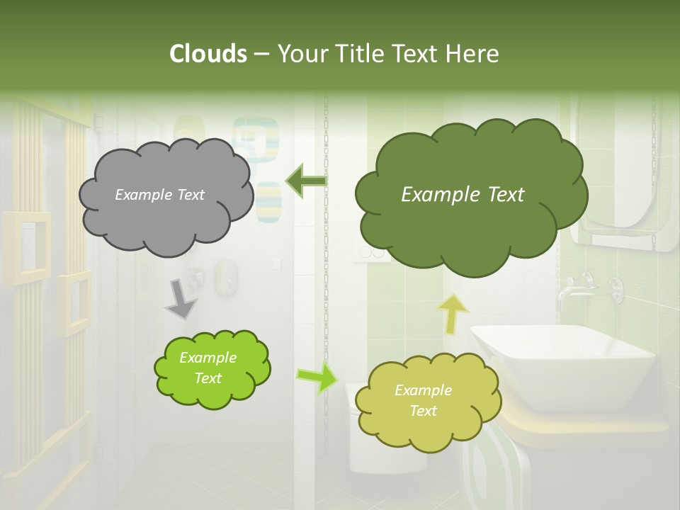 Mirror Tub Apartment PowerPoint Template