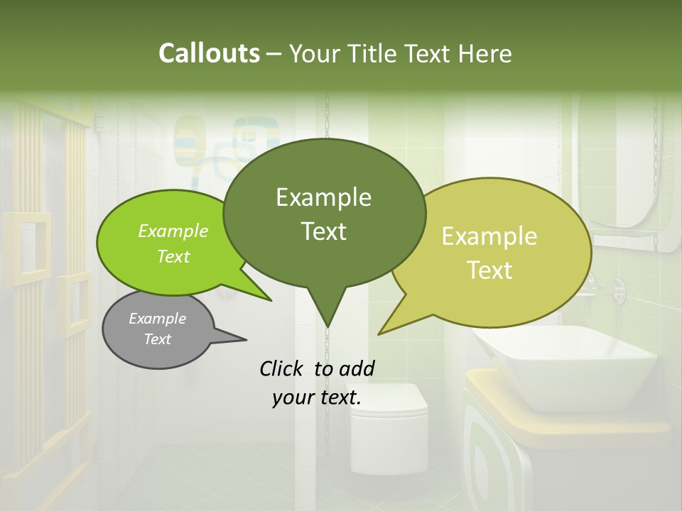 Mirror Tub Apartment PowerPoint Template