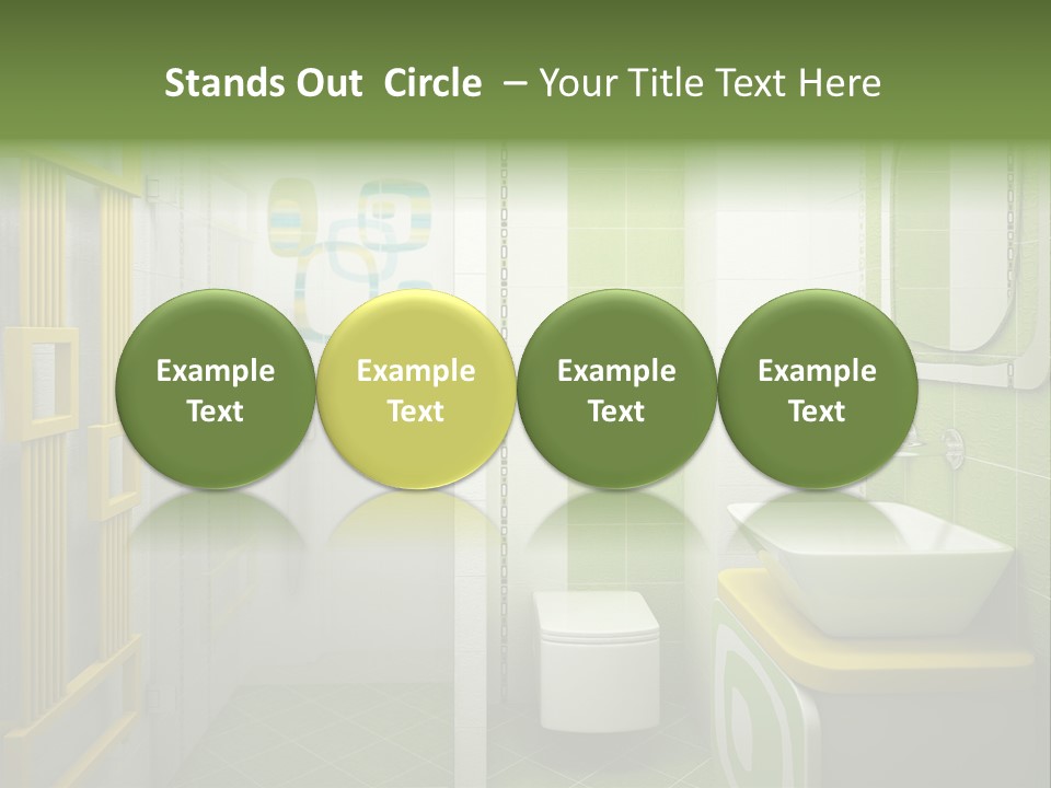 Mirror Tub Apartment PowerPoint Template