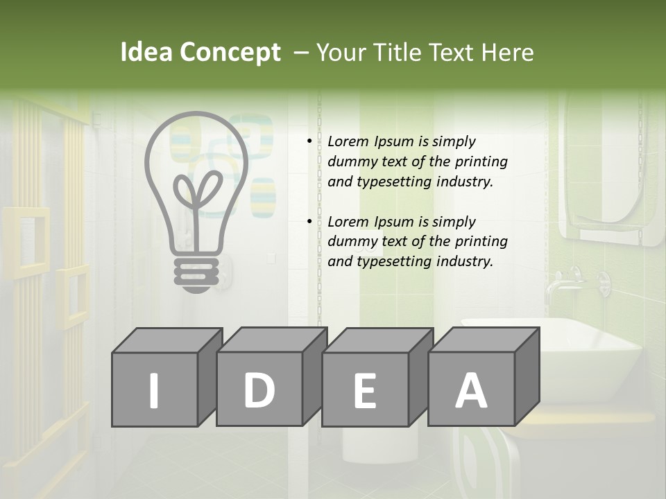 Mirror Tub Apartment PowerPoint Template