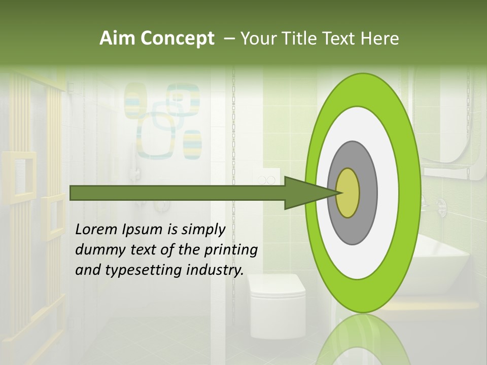 Mirror Tub Apartment PowerPoint Template