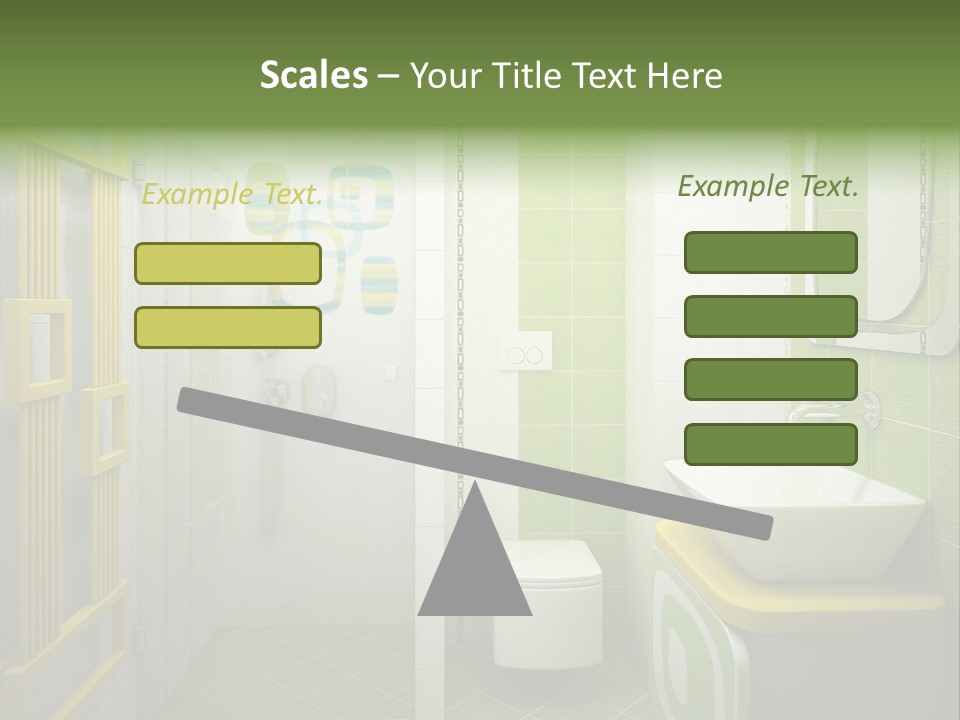 Mirror Tub Apartment PowerPoint Template