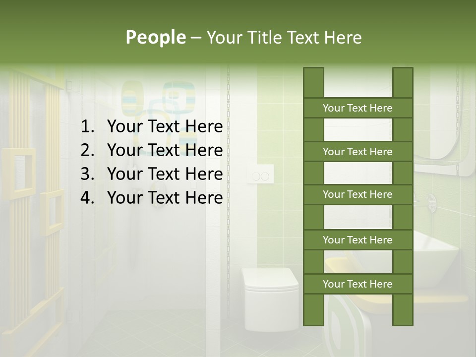 Mirror Tub Apartment PowerPoint Template