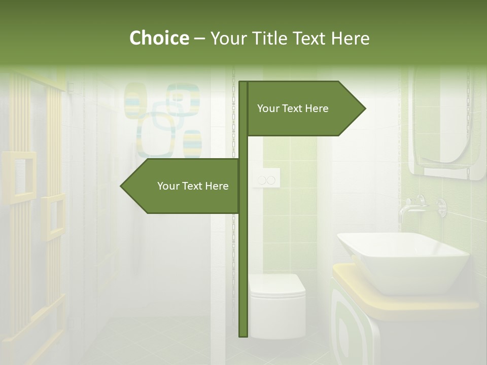 Mirror Tub Apartment PowerPoint Template