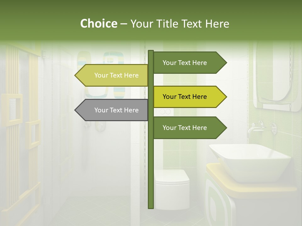 Mirror Tub Apartment PowerPoint Template