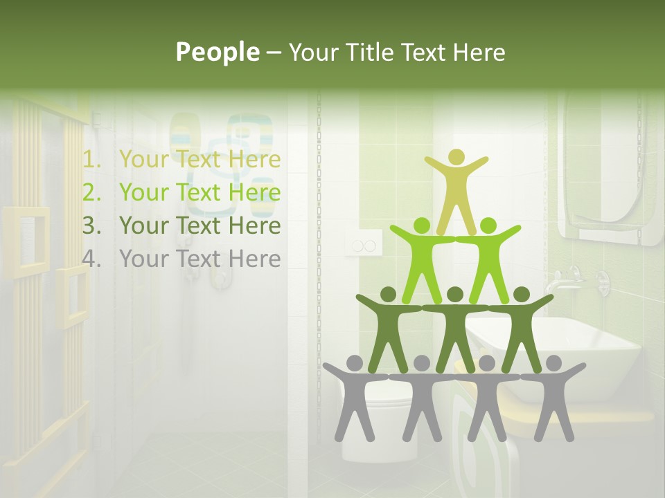 Mirror Tub Apartment PowerPoint Template