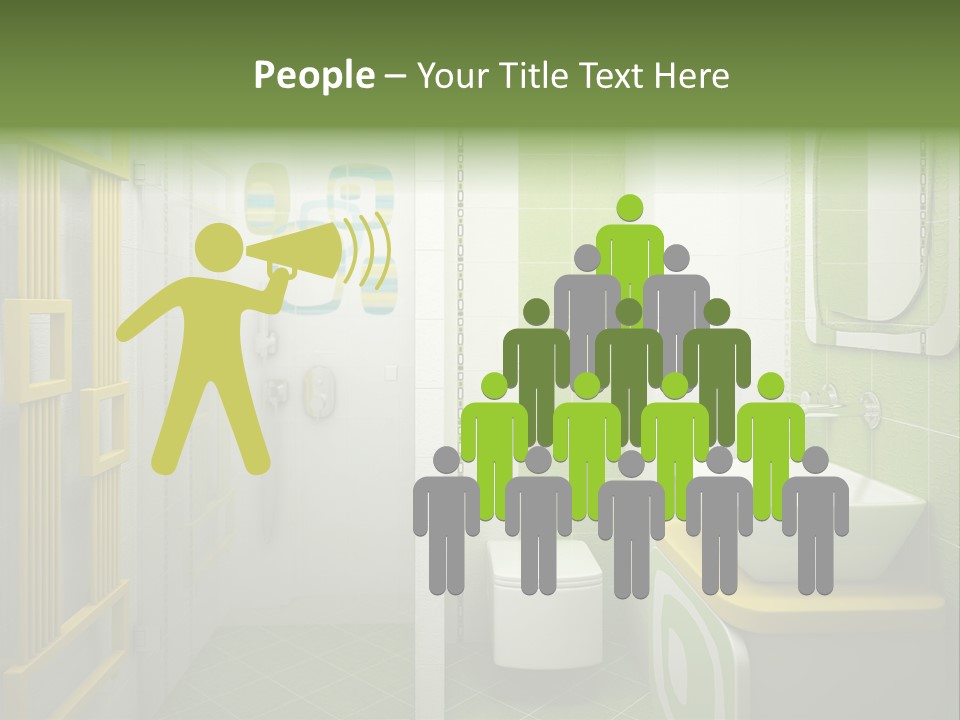 Mirror Tub Apartment PowerPoint Template