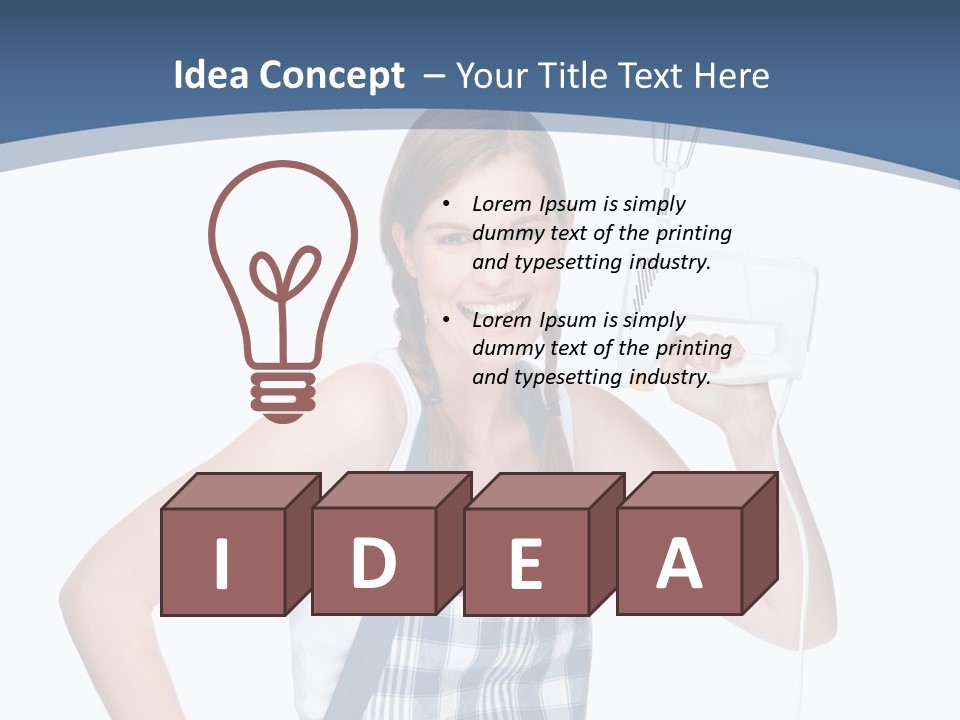 Brunette Cheerful Toothy PowerPoint Template