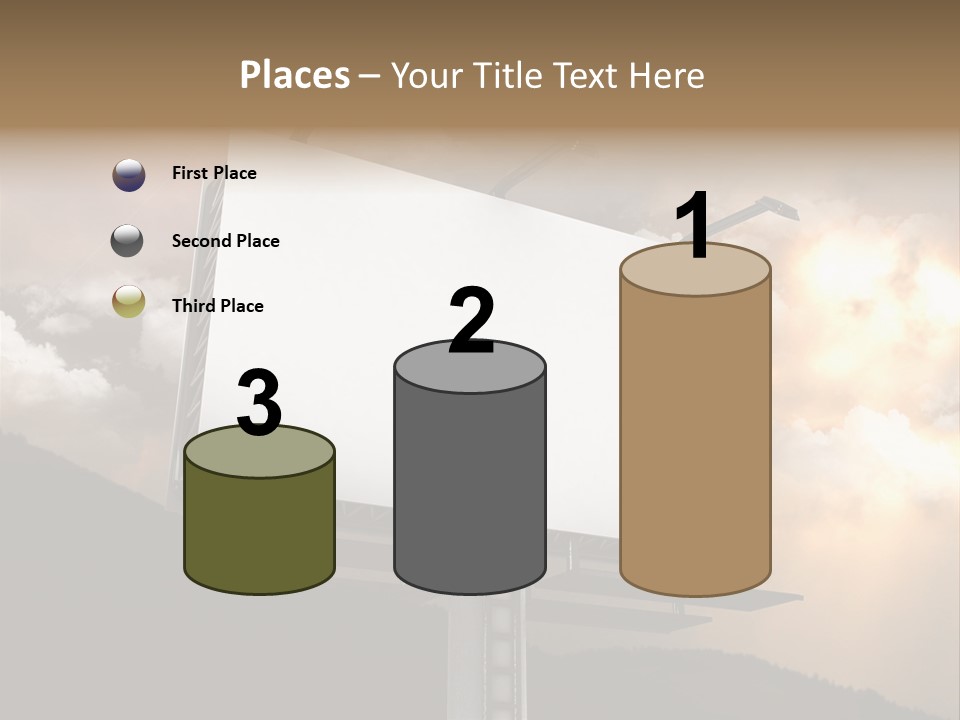 A Billboard With A Cloudy Sky In The Background PowerPoint Template