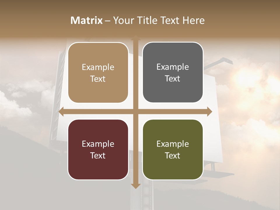 A Billboard With A Cloudy Sky In The Background PowerPoint Template