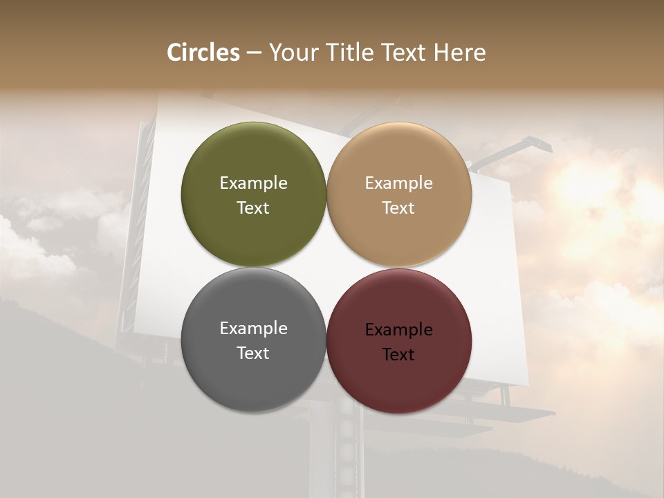 A Billboard With A Cloudy Sky In The Background PowerPoint Template