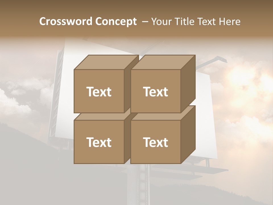 A Billboard With A Cloudy Sky In The Background PowerPoint Template