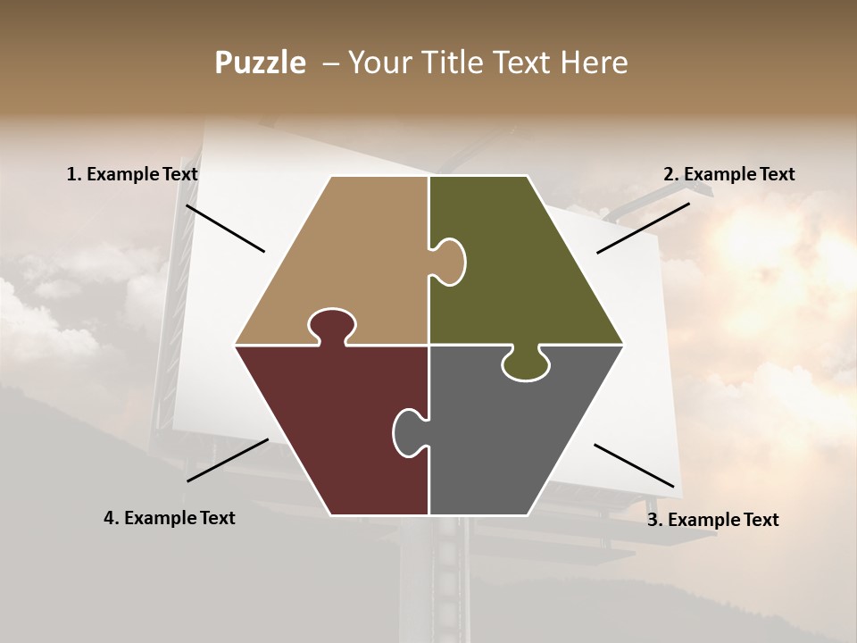 A Billboard With A Cloudy Sky In The Background PowerPoint Template