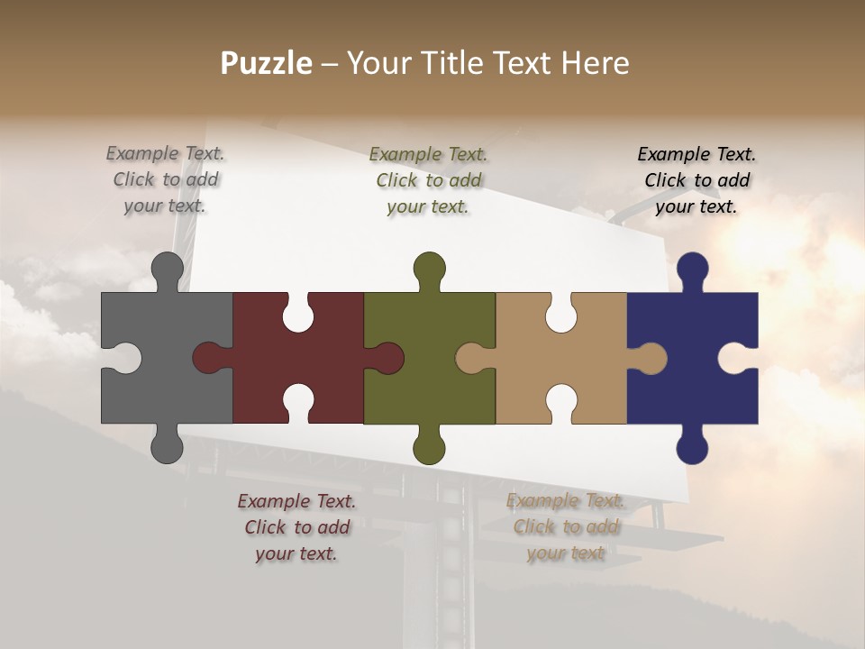 A Billboard With A Cloudy Sky In The Background PowerPoint Template