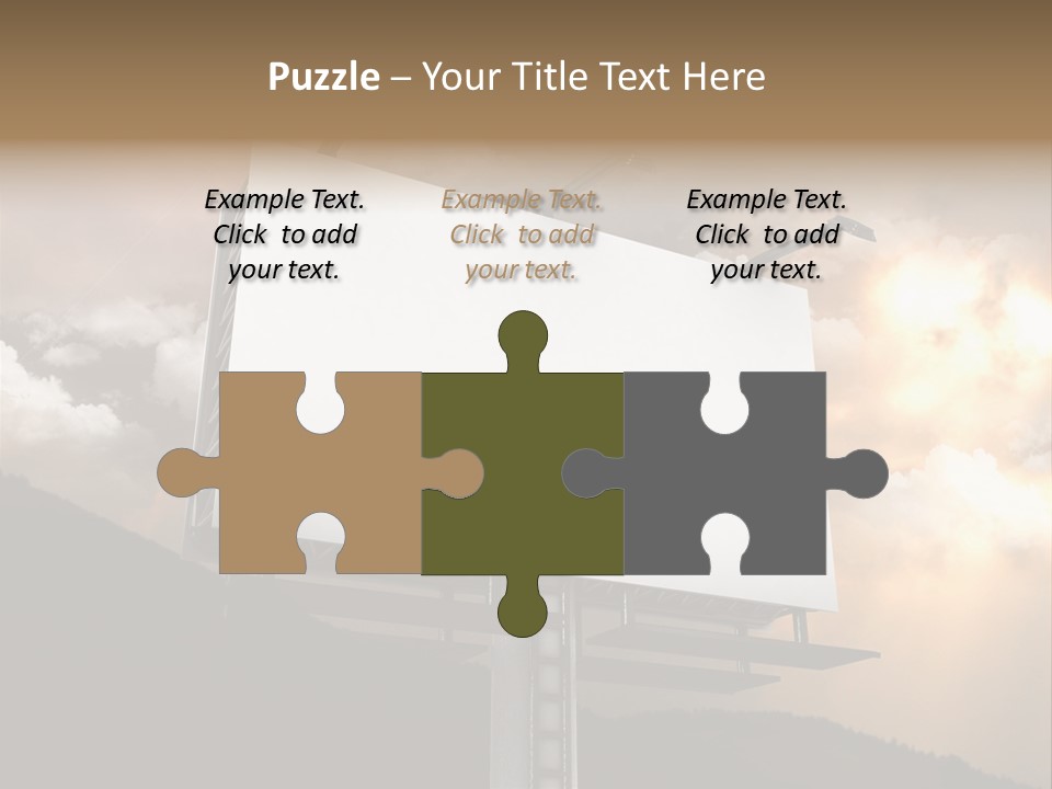 A Billboard With A Cloudy Sky In The Background PowerPoint Template