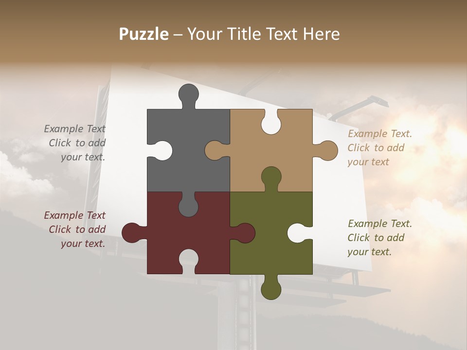 A Billboard With A Cloudy Sky In The Background PowerPoint Template