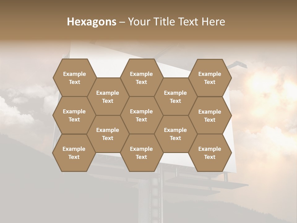 A Billboard With A Cloudy Sky In The Background PowerPoint Template