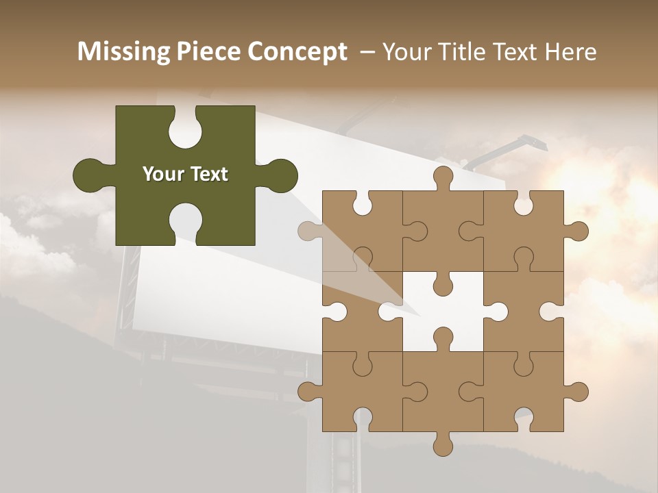 A Billboard With A Cloudy Sky In The Background PowerPoint Template