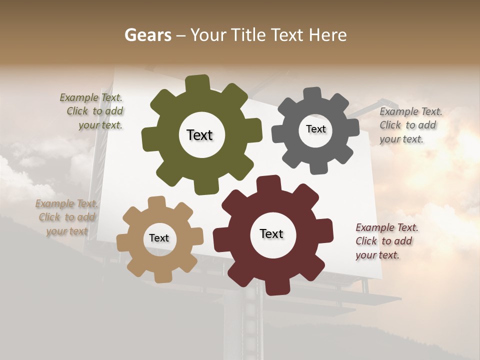 A Billboard With A Cloudy Sky In The Background PowerPoint Template