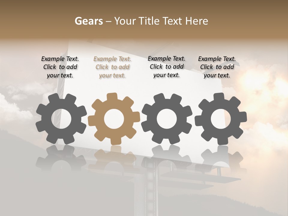 A Billboard With A Cloudy Sky In The Background PowerPoint Template