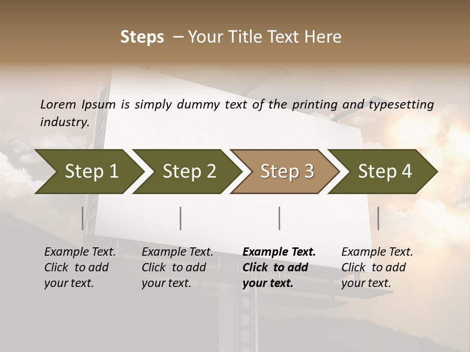 A Billboard With A Cloudy Sky In The Background PowerPoint Template