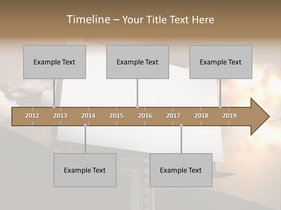 A Billboard With A Cloudy Sky In The Background PowerPoint Template