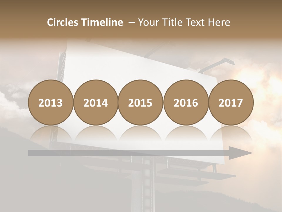 A Billboard With A Cloudy Sky In The Background PowerPoint Template