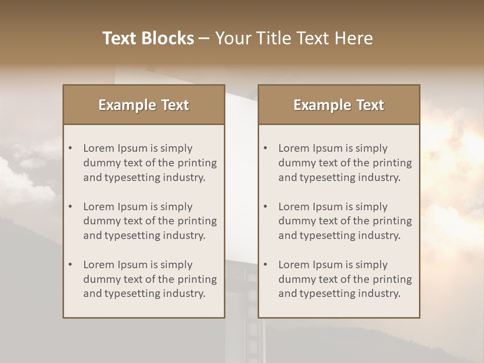 A Billboard With A Cloudy Sky In The Background PowerPoint Template