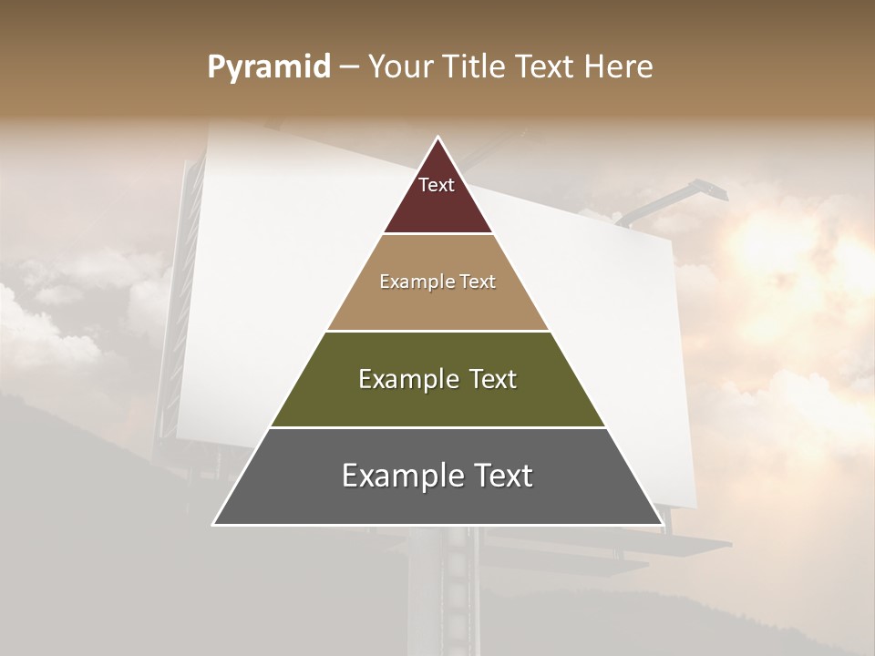 A Billboard With A Cloudy Sky In The Background PowerPoint Template