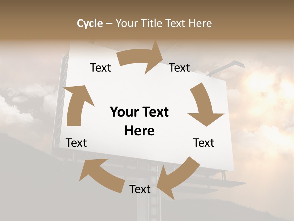 A Billboard With A Cloudy Sky In The Background PowerPoint Template