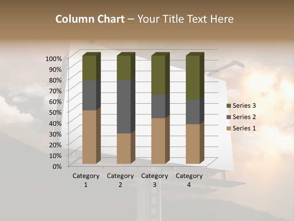 A Billboard With A Cloudy Sky In The Background PowerPoint Template