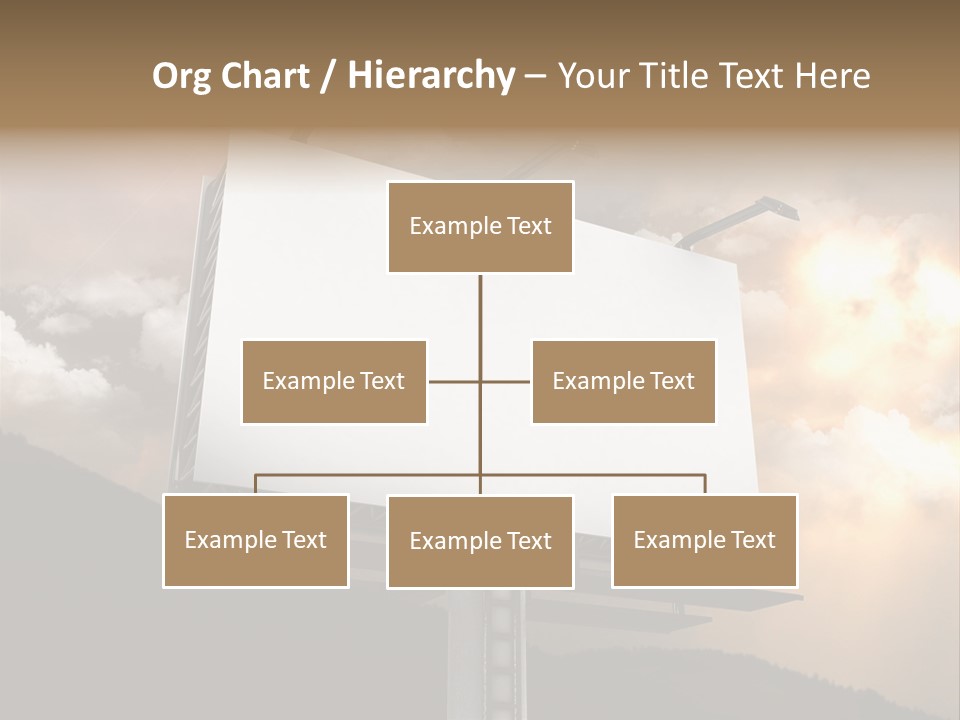 A Billboard With A Cloudy Sky In The Background PowerPoint Template