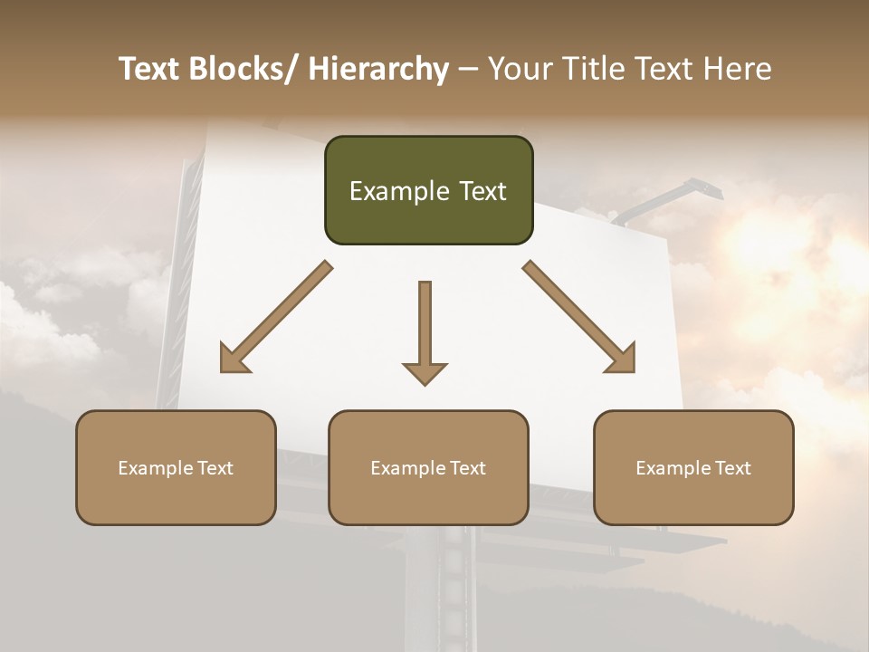A Billboard With A Cloudy Sky In The Background PowerPoint Template