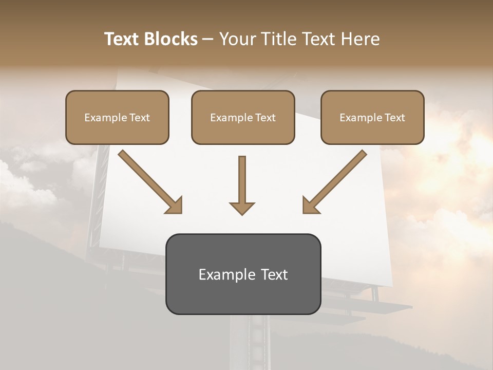 A Billboard With A Cloudy Sky In The Background PowerPoint Template