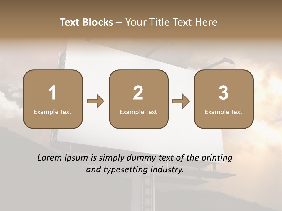 A Billboard With A Cloudy Sky In The Background PowerPoint Template