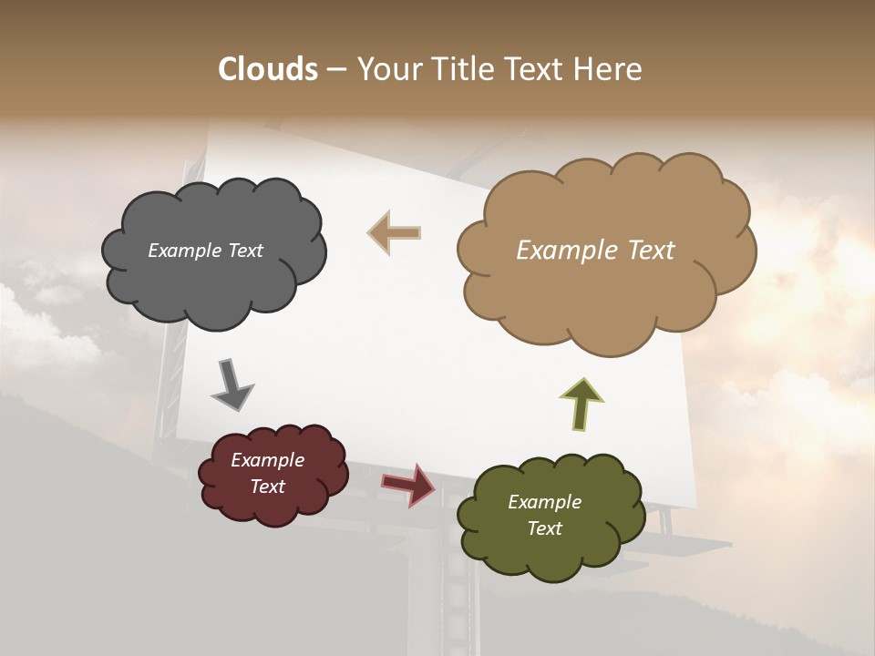 A Billboard With A Cloudy Sky In The Background PowerPoint Template