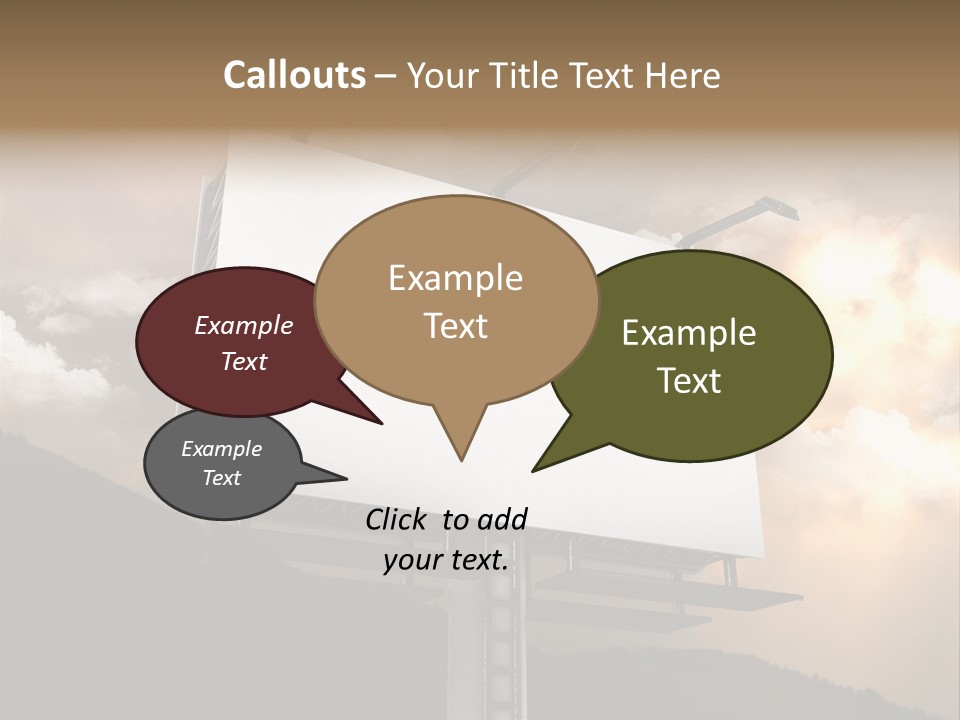 A Billboard With A Cloudy Sky In The Background PowerPoint Template