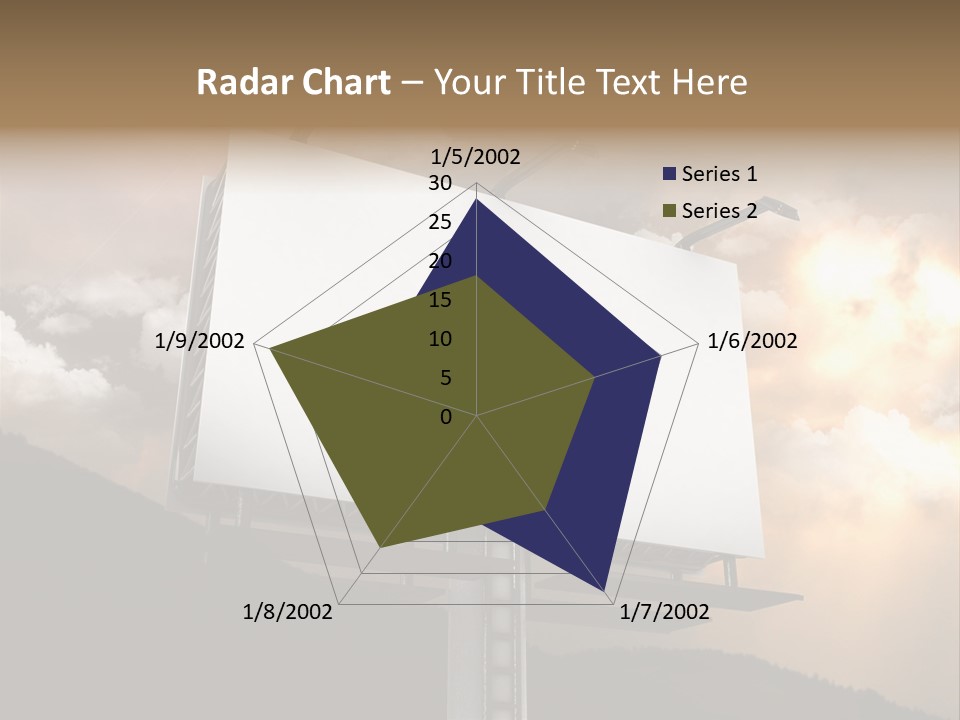A Billboard With A Cloudy Sky In The Background PowerPoint Template