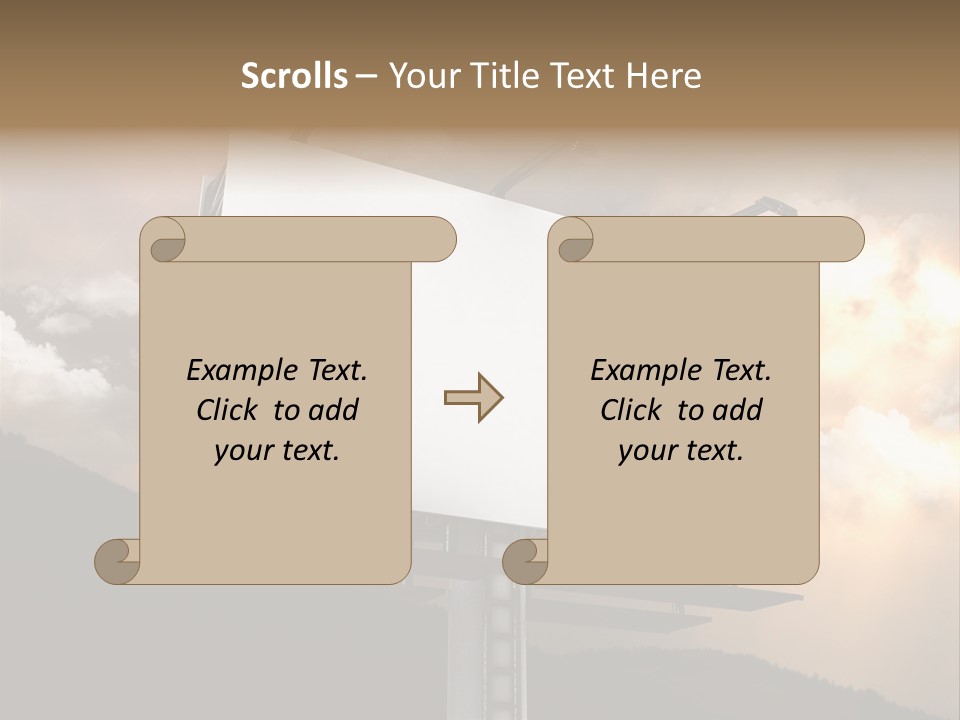 A Billboard With A Cloudy Sky In The Background PowerPoint Template