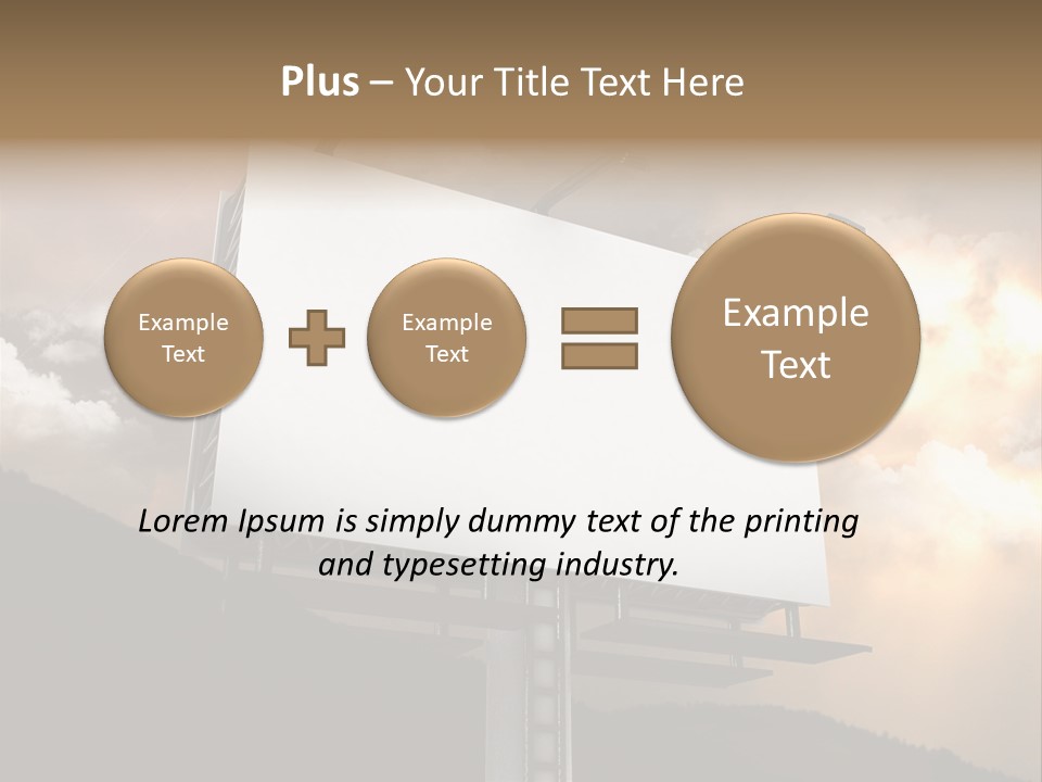 A Billboard With A Cloudy Sky In The Background PowerPoint Template
