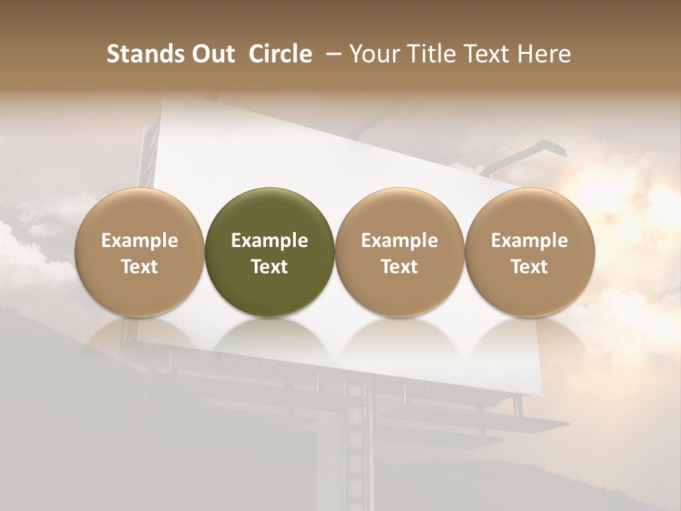 A Billboard With A Cloudy Sky In The Background PowerPoint Template