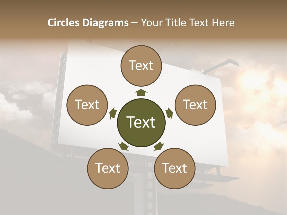 A Billboard With A Cloudy Sky In The Background PowerPoint Template